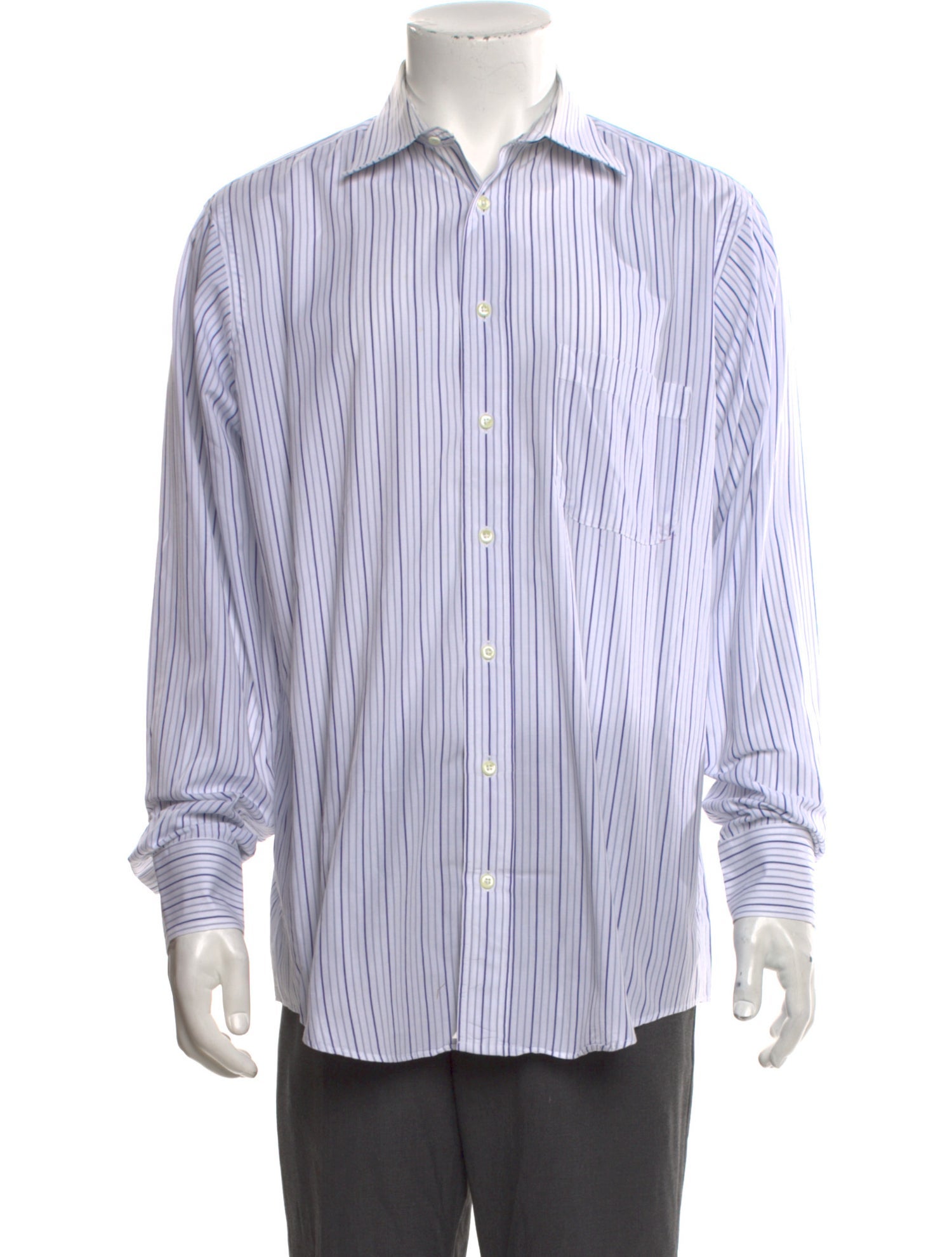 Burberry's Striped Long Sleeve Dress Shirt