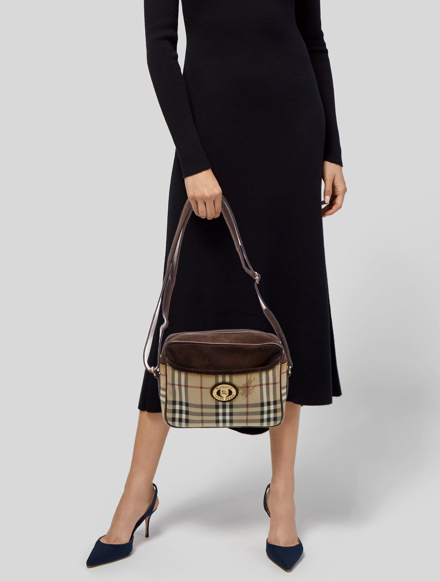 Burberry's Haymarket Check Crossbody Bag Vintage