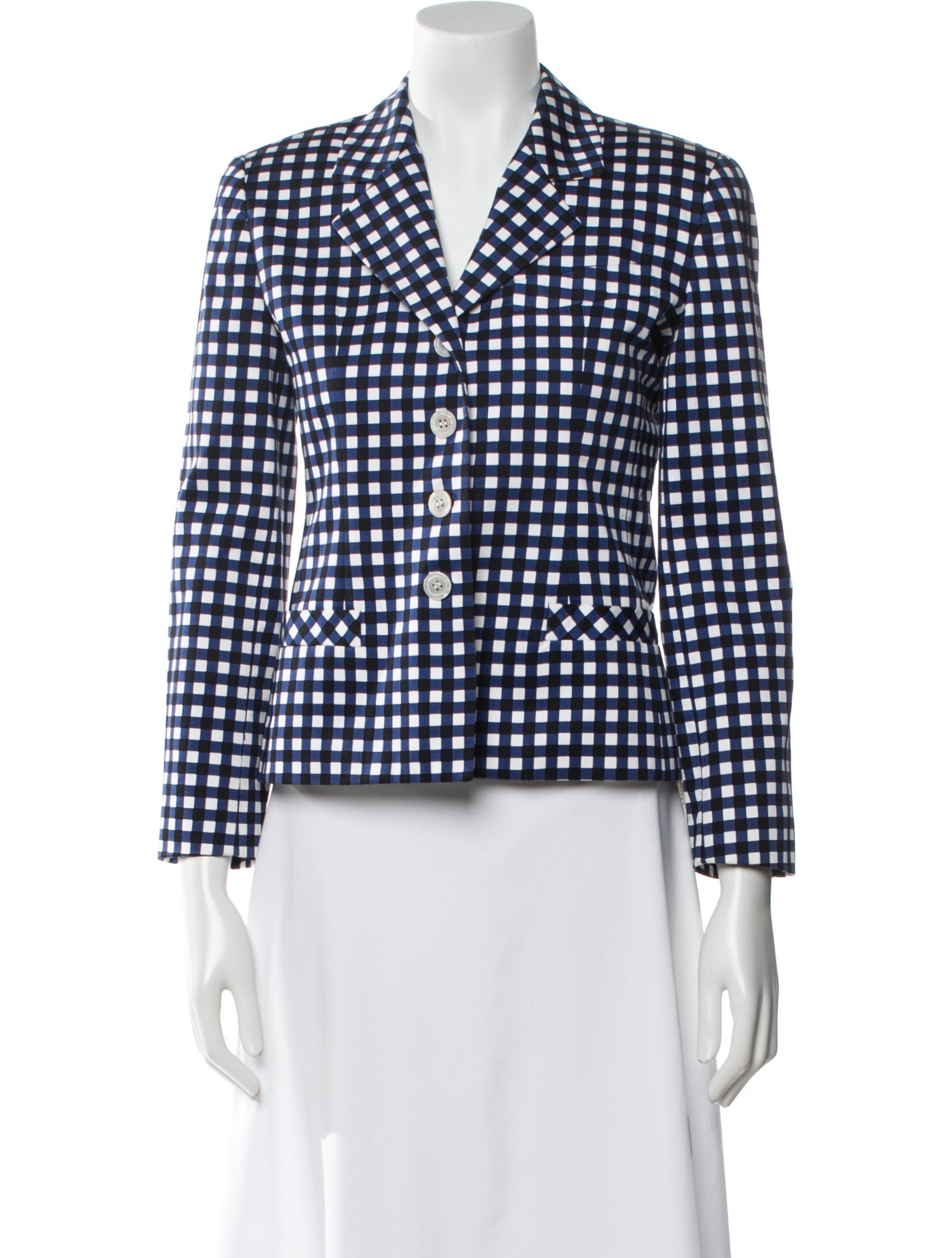 Burberry's Plaid Print Blazer