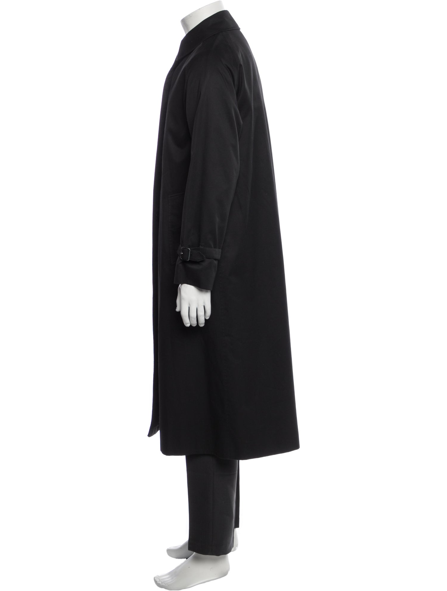 Burberry's House Check Pattern Wool Trench Coat