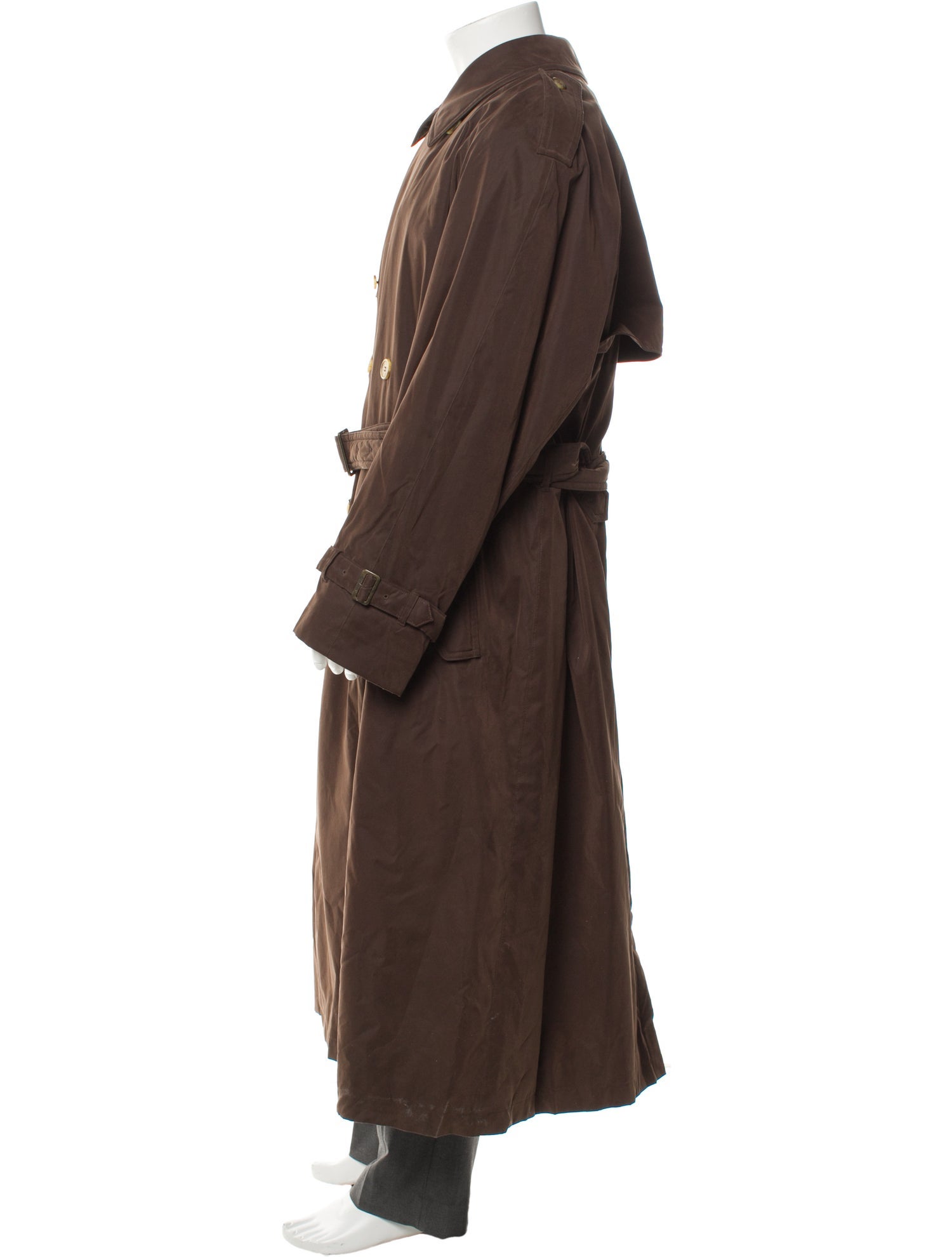 Burberry's Nova Check Pattern Wool Trench Coat