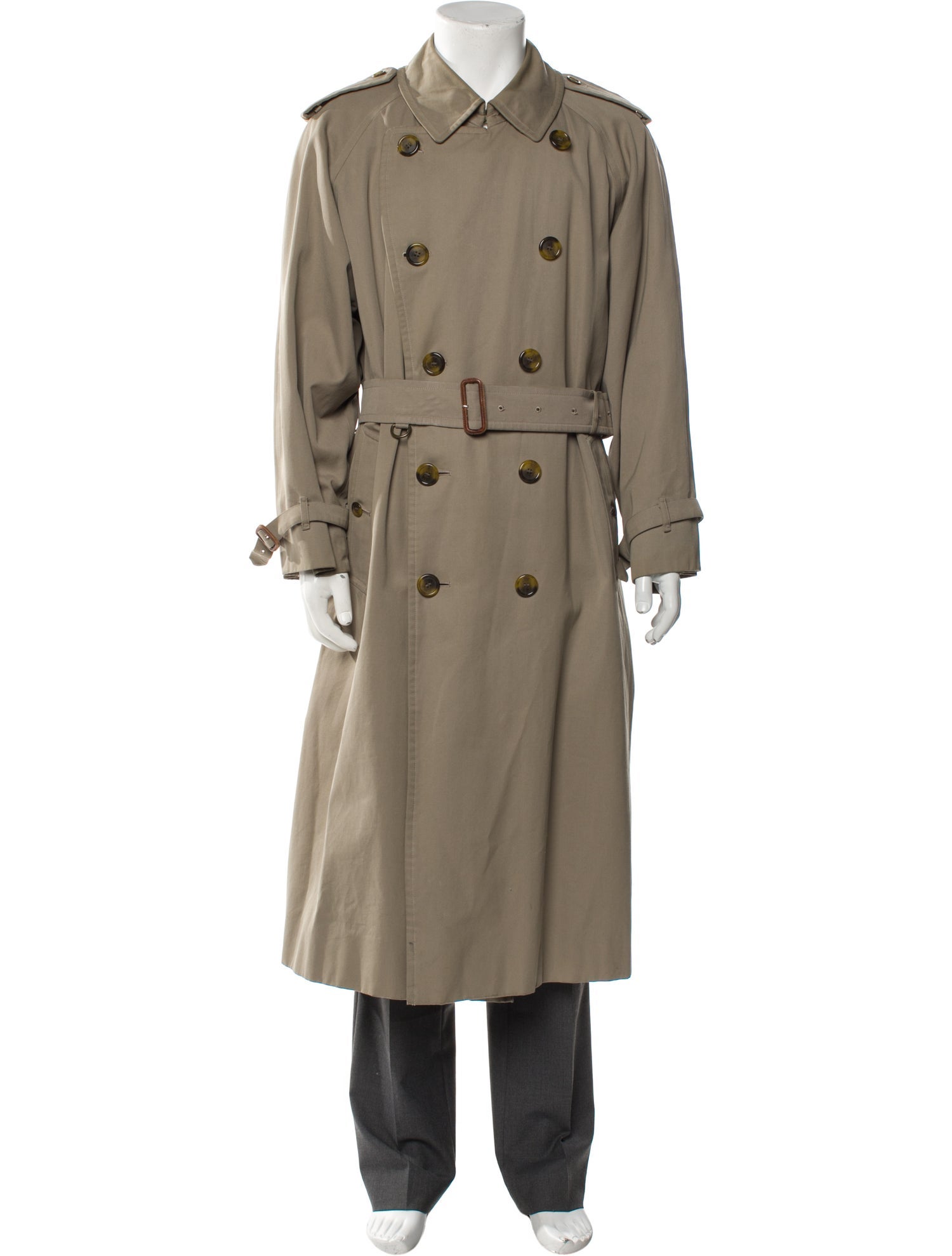 Burberry's Nova Check Pattern Wool Trench Coat