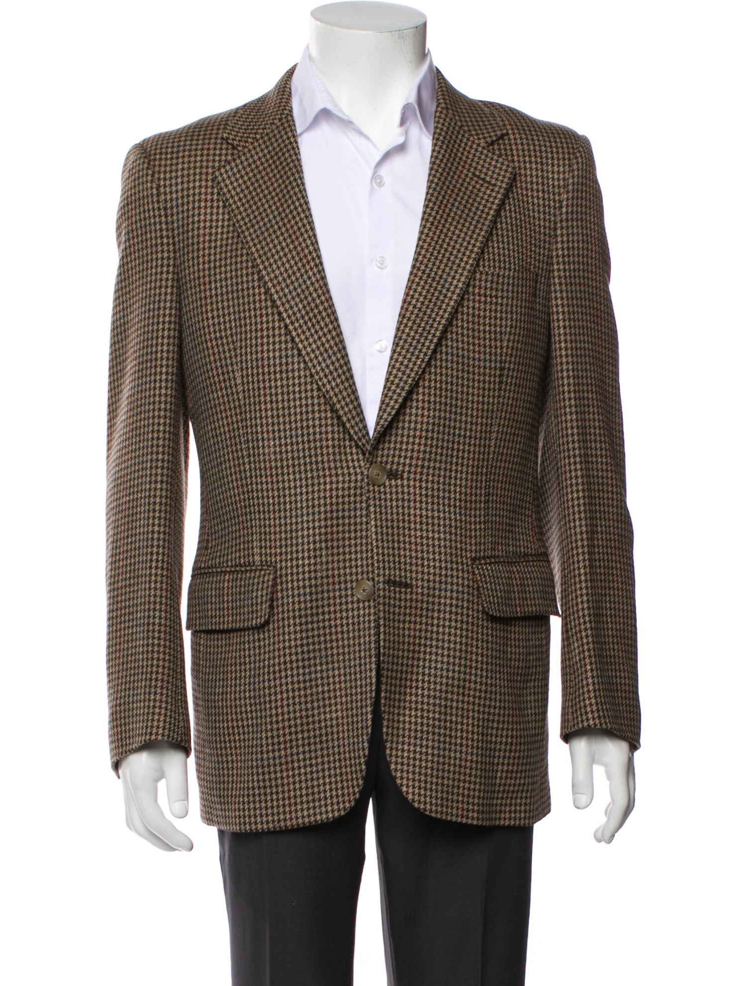 Burberry's Vintage Houndstooth Print Peacoat