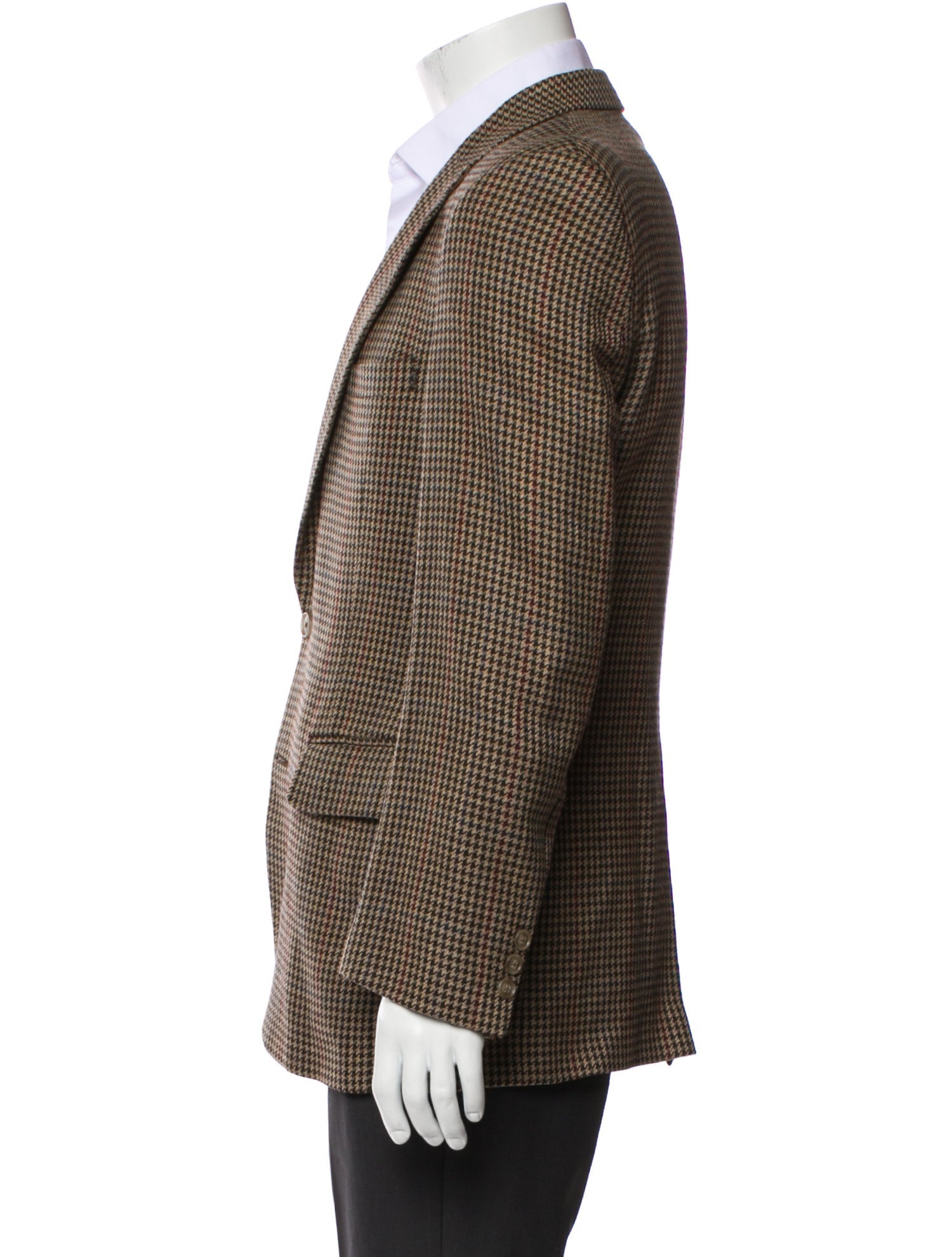 Burberry's Vintage Houndstooth Print Peacoat