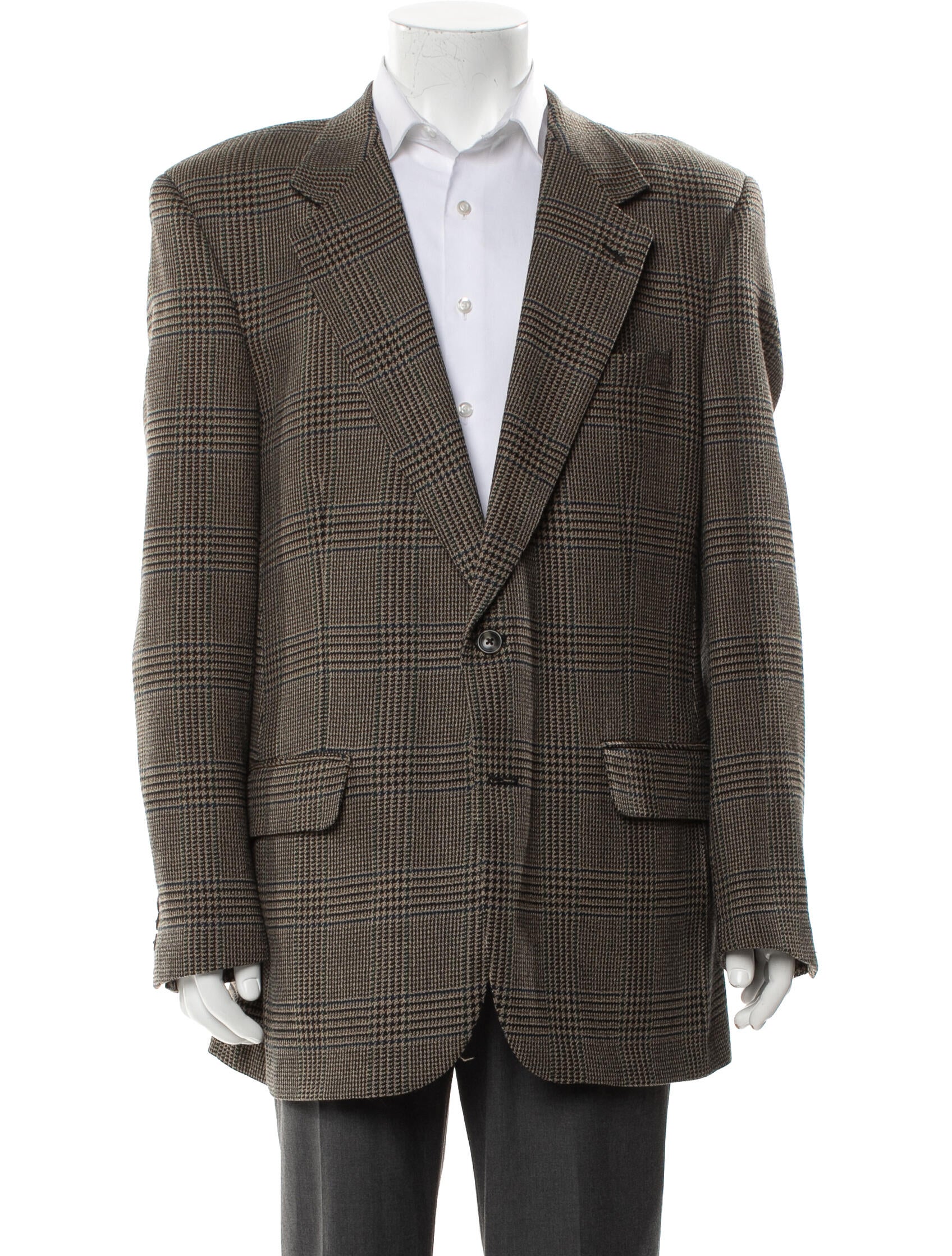 Burberry's Wool Houndstooth Print Blazer