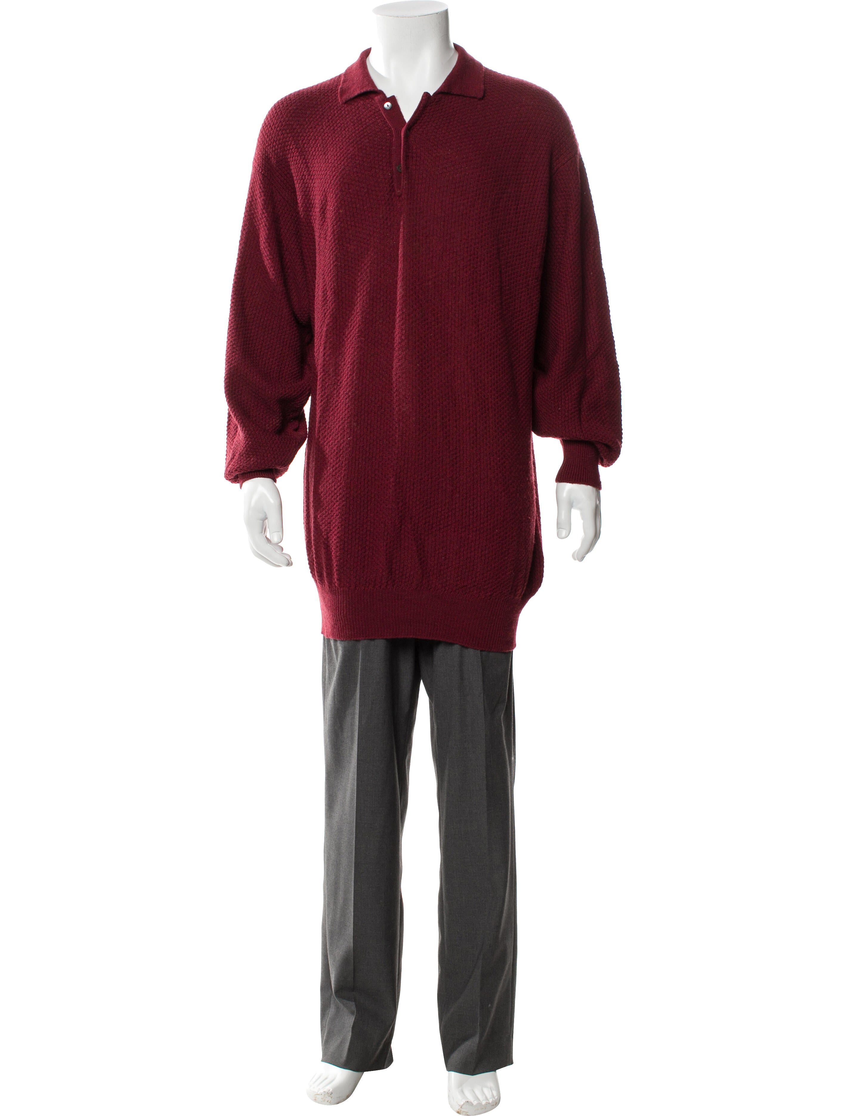 Burberry's Merino Wool Collar Polo Sweater