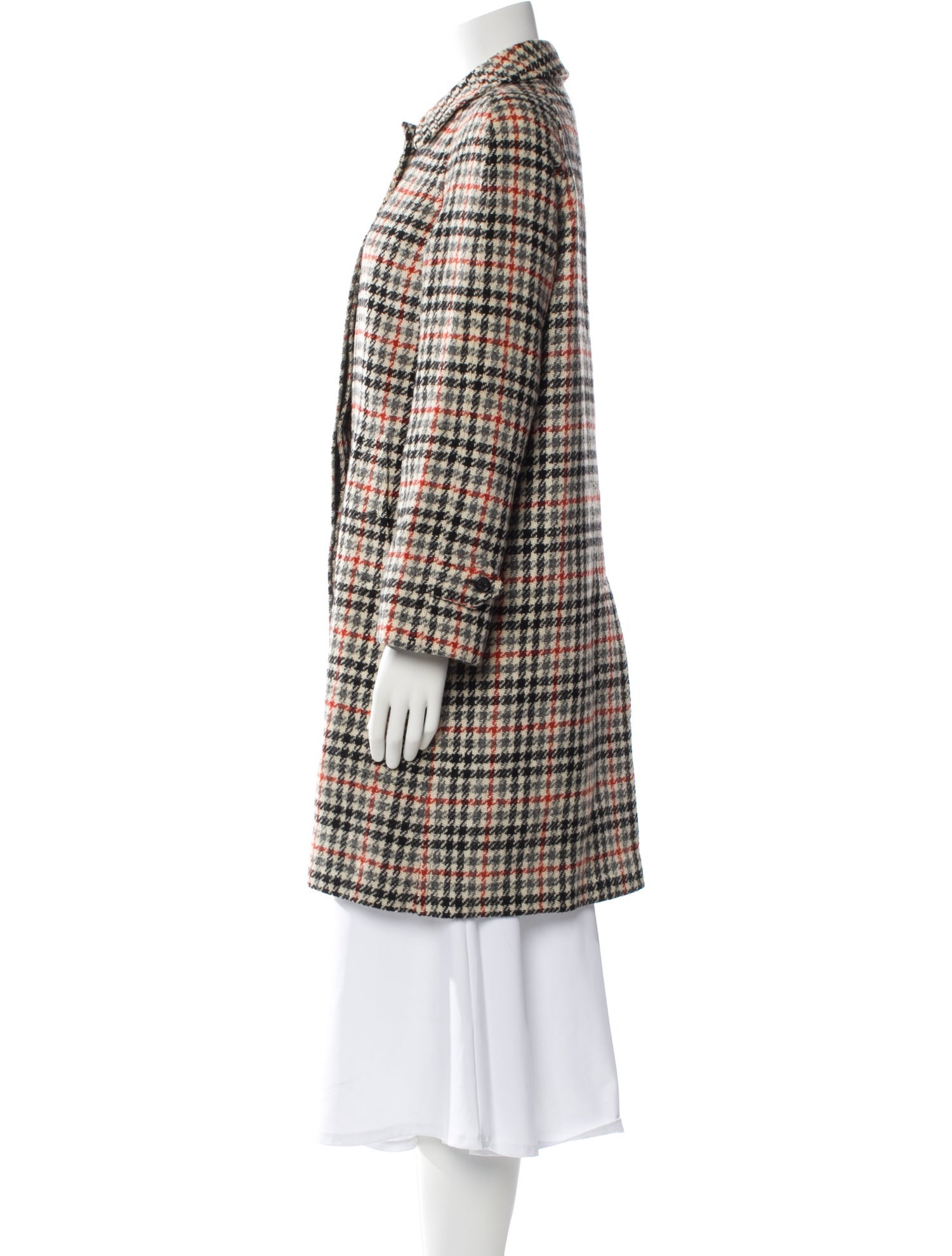 Burberry's Tweed Plaid Print Coat