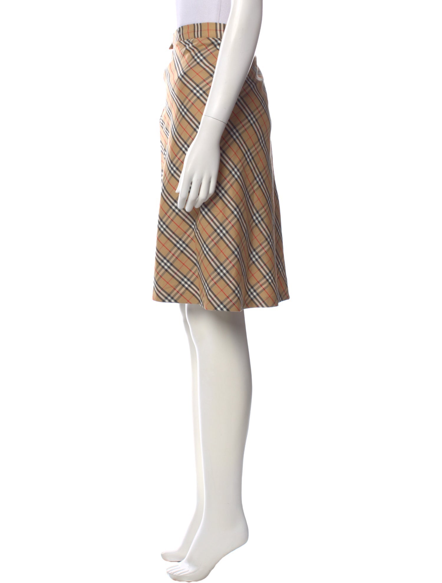Burberry's Plaid Print Knee-Length Skirt