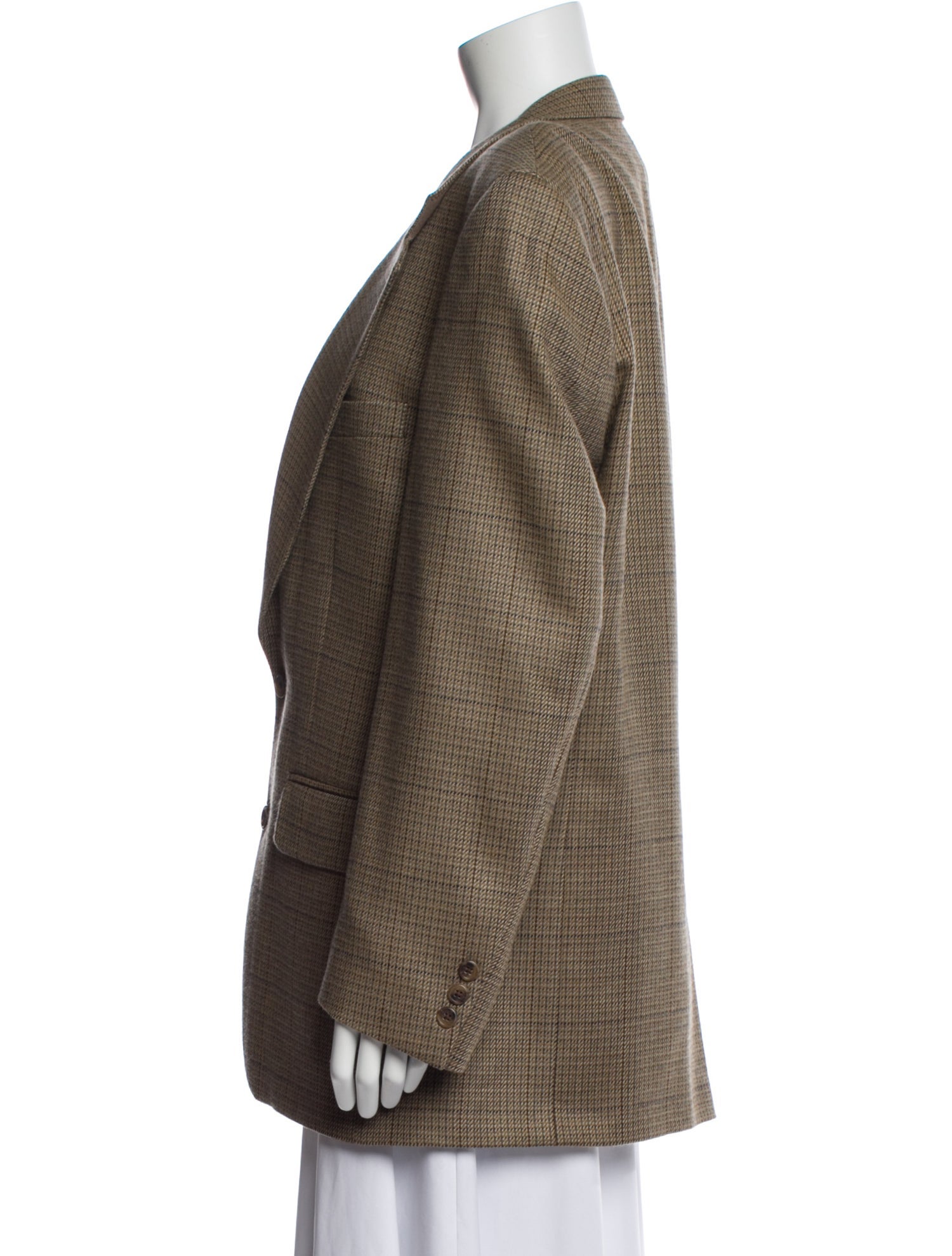 Burberry's Wool Plaid Print Coat