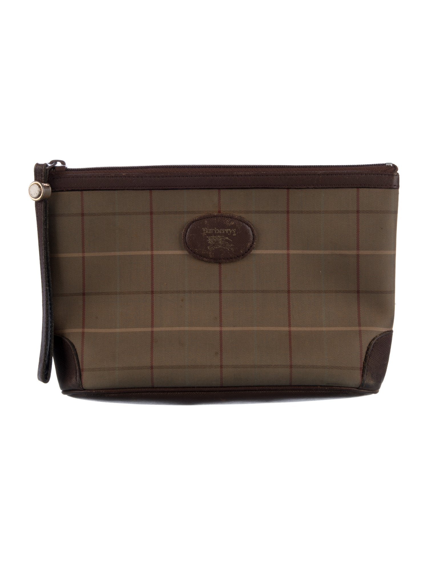 Burberry's striped printed cosmetic bag