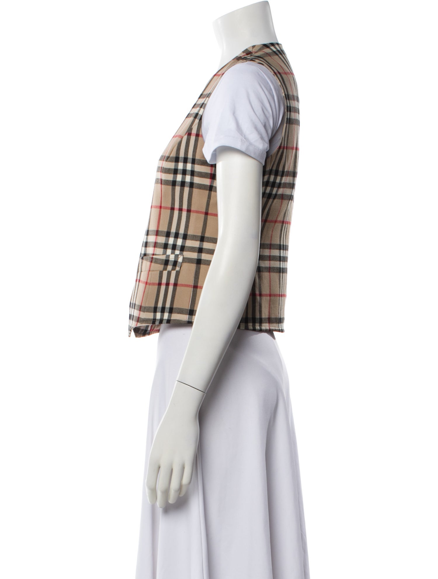 Burberry's Plaid Print Vest