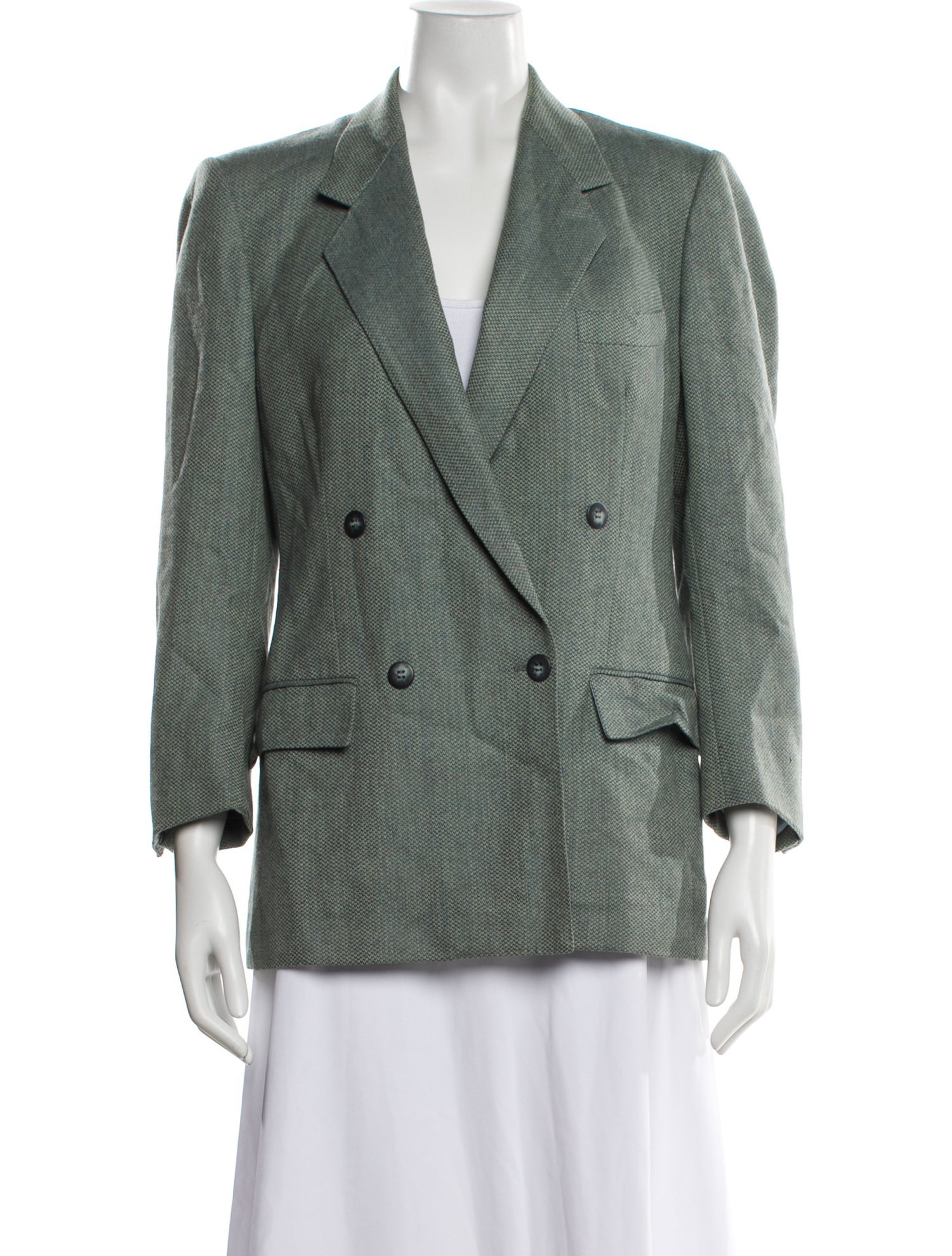 Burberry's Wool Plaid Print Blazer