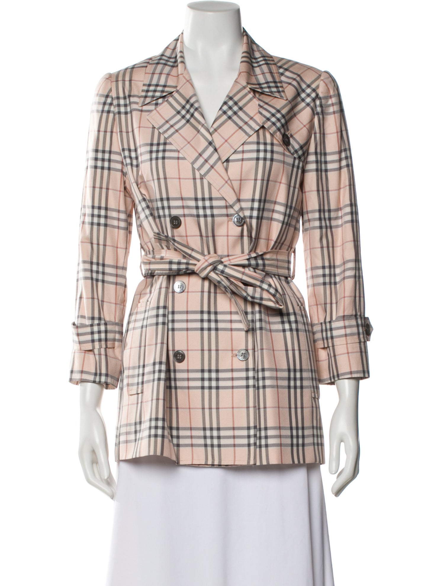 Burberry's Silk Plaid Print Blazer