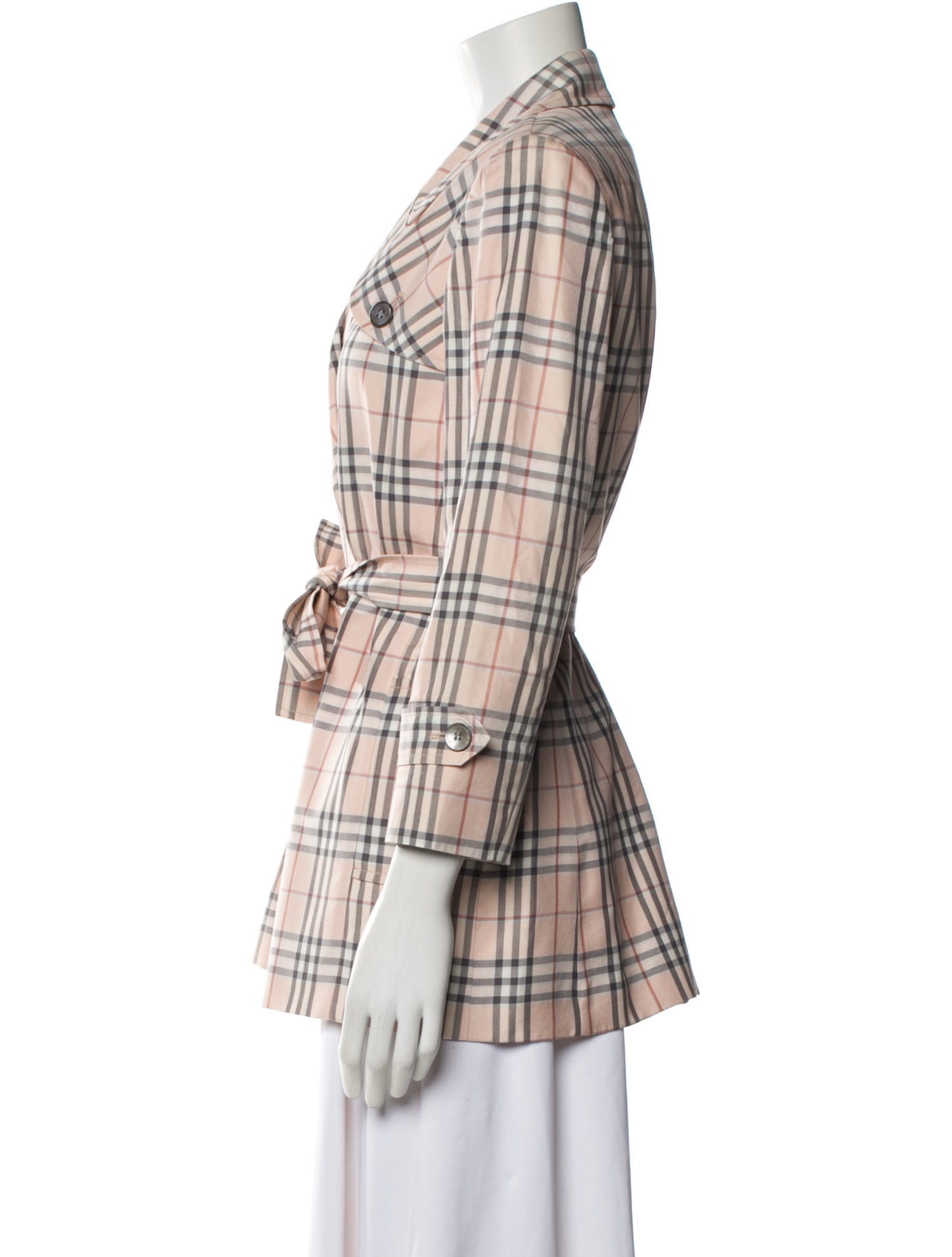 Burberry's Silk Plaid Print Blazer