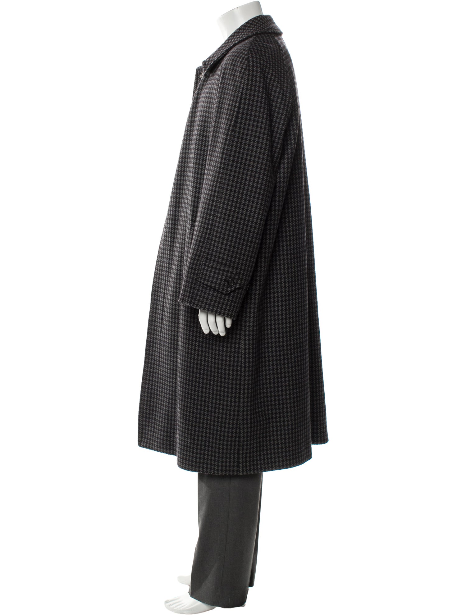 Burberry's Wool Striped Overcoat
