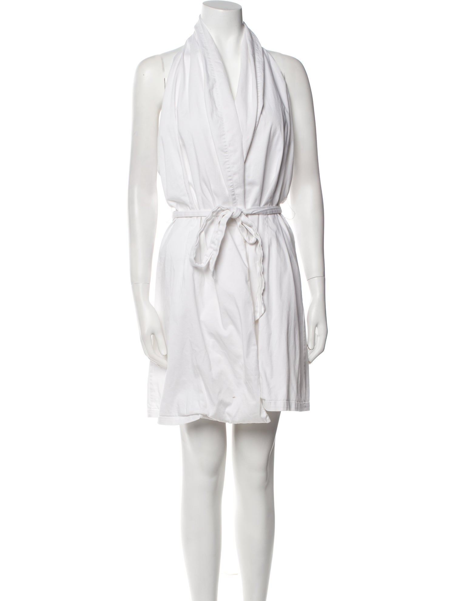 Sara Battaglia V-Neck Mini Dress