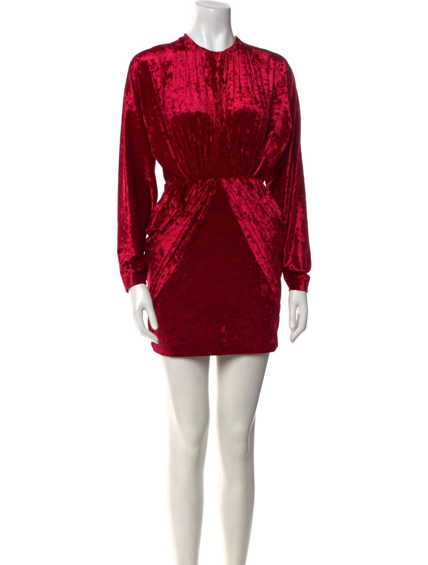 Sara Battaglia Crew Neck Mini Dress