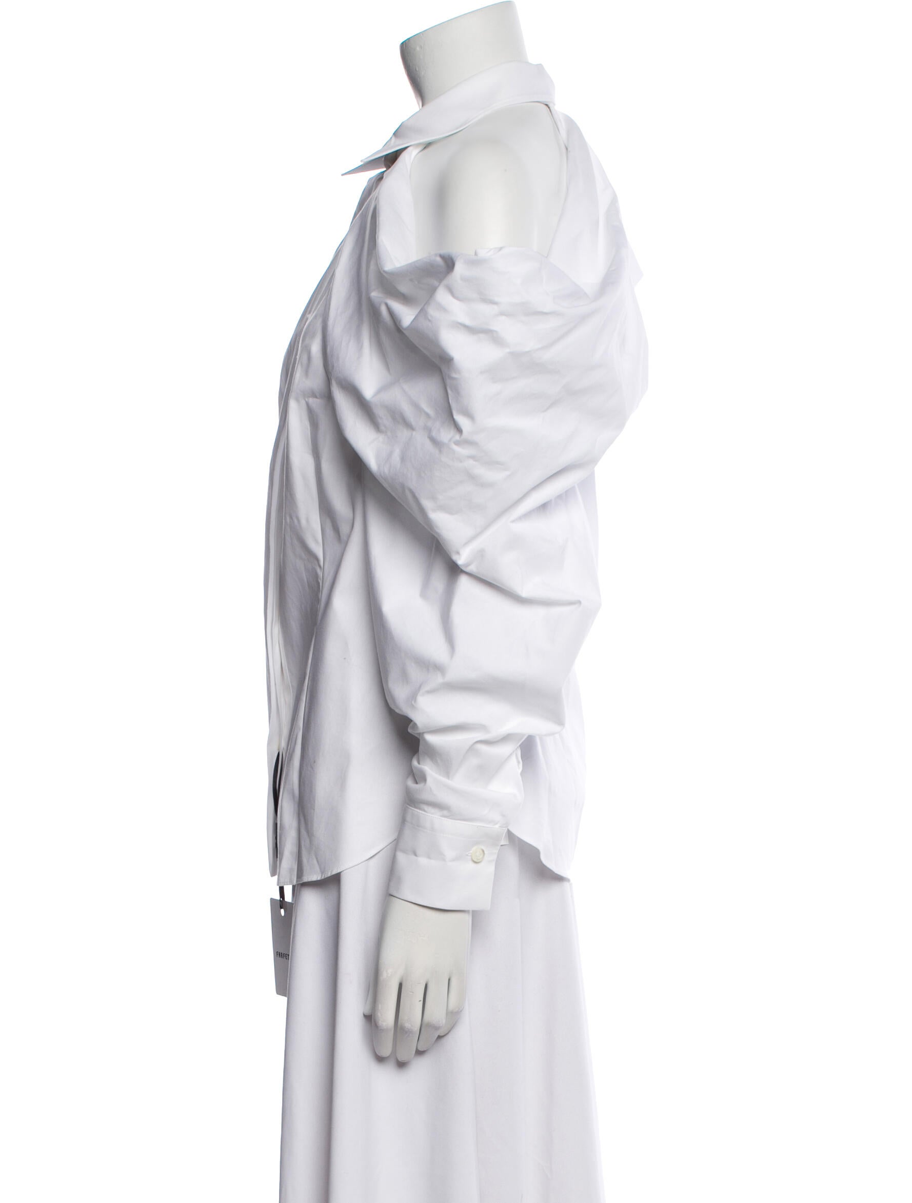 Sara Battaglia Long Sleeve Button-Up Top w/ Tags