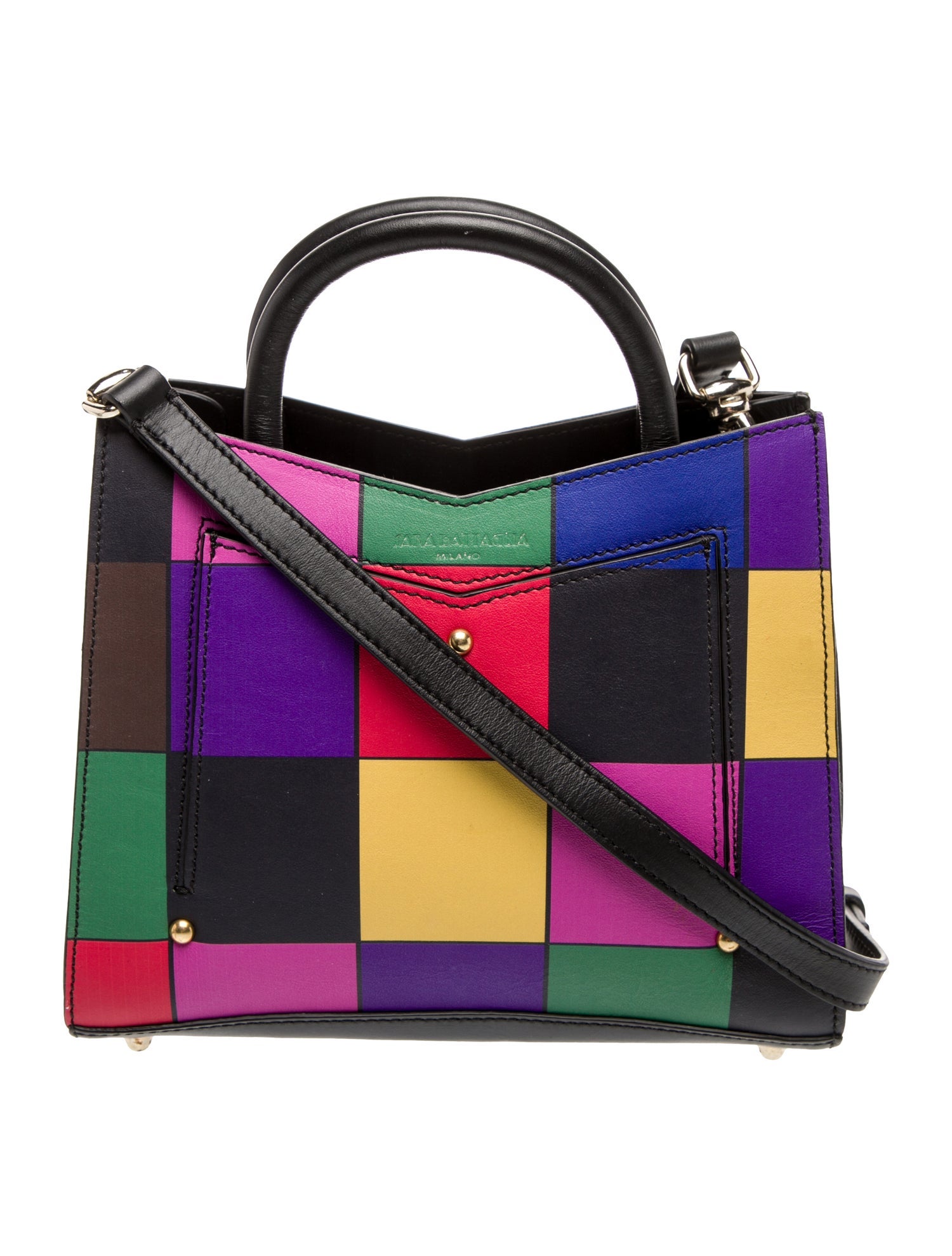 Sara Battaglia Leather Shoulder Bag