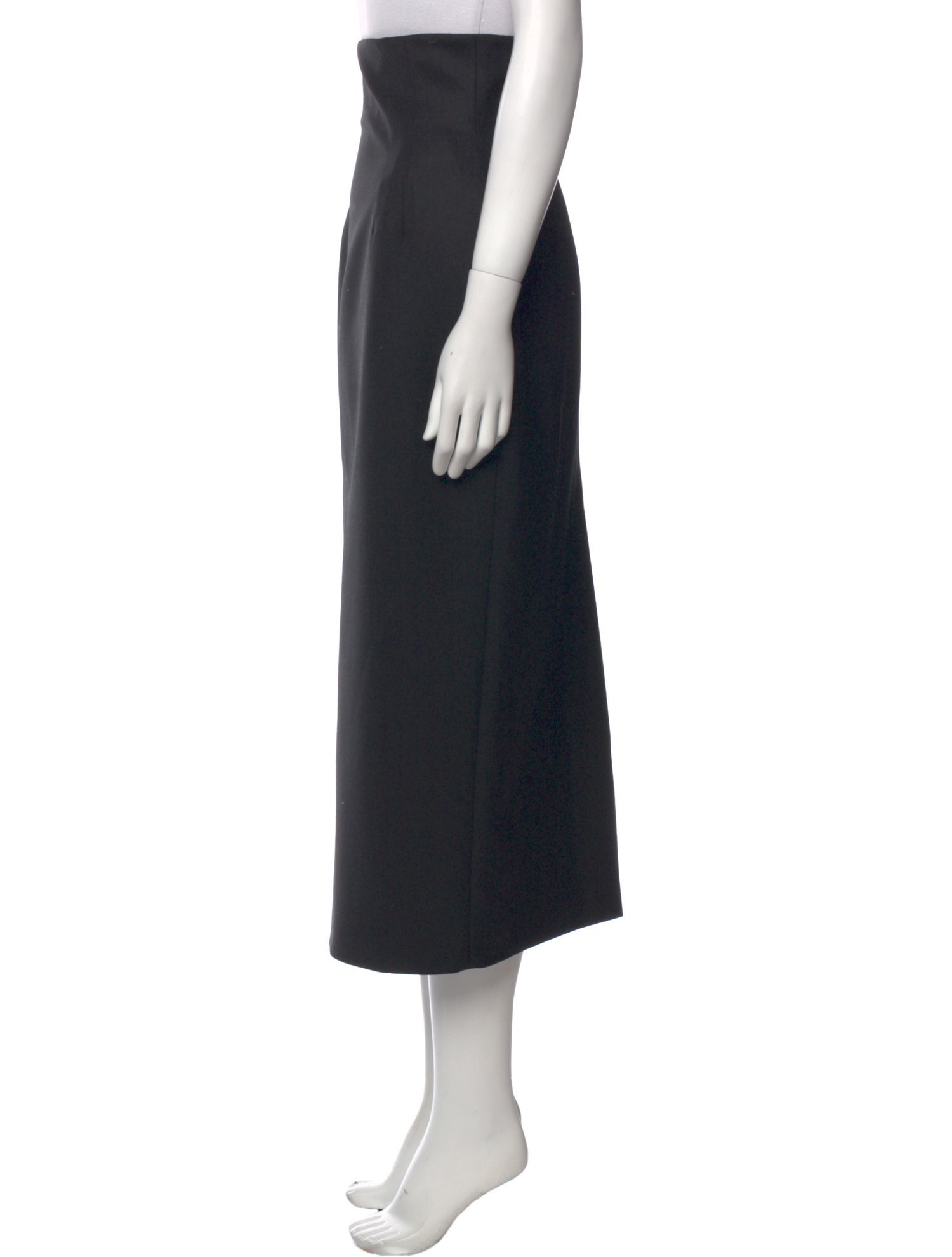 Sara Battaglia Wool Midi Length Skirt