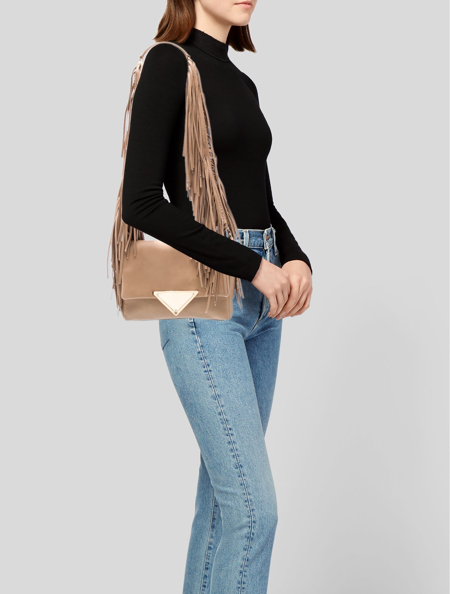 Sara Battaglia Leather Shoulder Bag