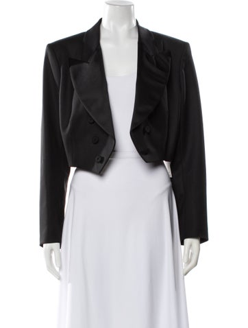 Pre-owned Sara Battaglia Wool Evening Jacket In Black