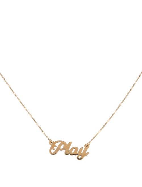Bianca Pratt 14K Kids Nameplate Classical Script Font