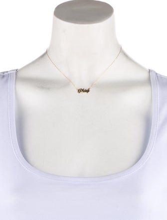 Bianca Pratt 14K Kids Nameplate Classical Script Font