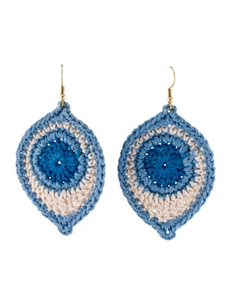 Bianca Pratt Organic Crochet Embroidered Drop Earrings