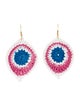 Bianca Pratt Organic Crochet Embroidered Drop Earrings