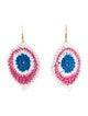 Bianca Pratt Organic Crochet Embroidered Drop Earrings