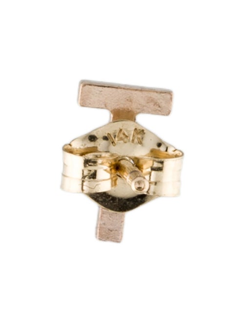 Bianca Pratt 14K Initial 'T' Single Stud Earring