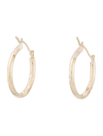 Bianca Pratt 14K Satin Finish Hoop Earrings
