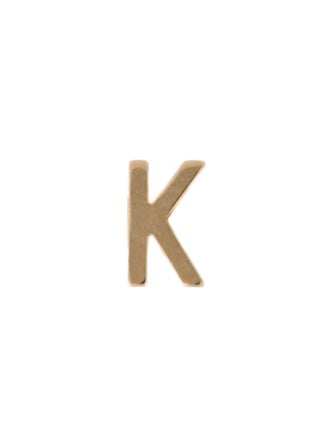 Bianca Pratt 14K 14K Classic 'K' Initial Single Stud Earring