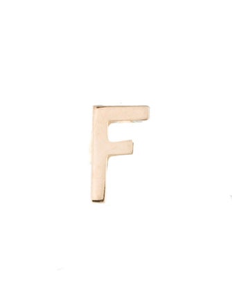 Bianca Pratt Classic 'F' Initial Stud Earring