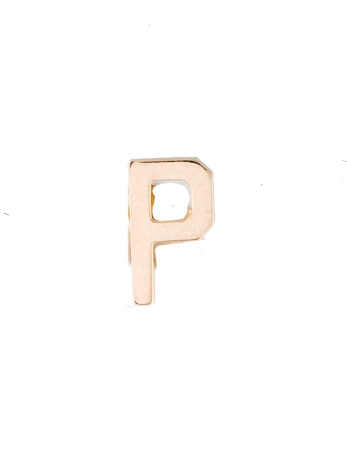 Bianca Pratt Classic 'P' Initial Stud Earring