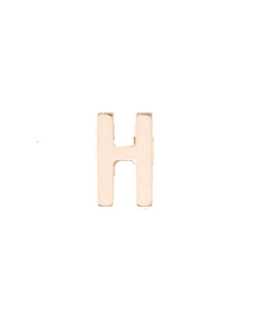 Bianca Pratt Classic 'H' Initial Stud Earring