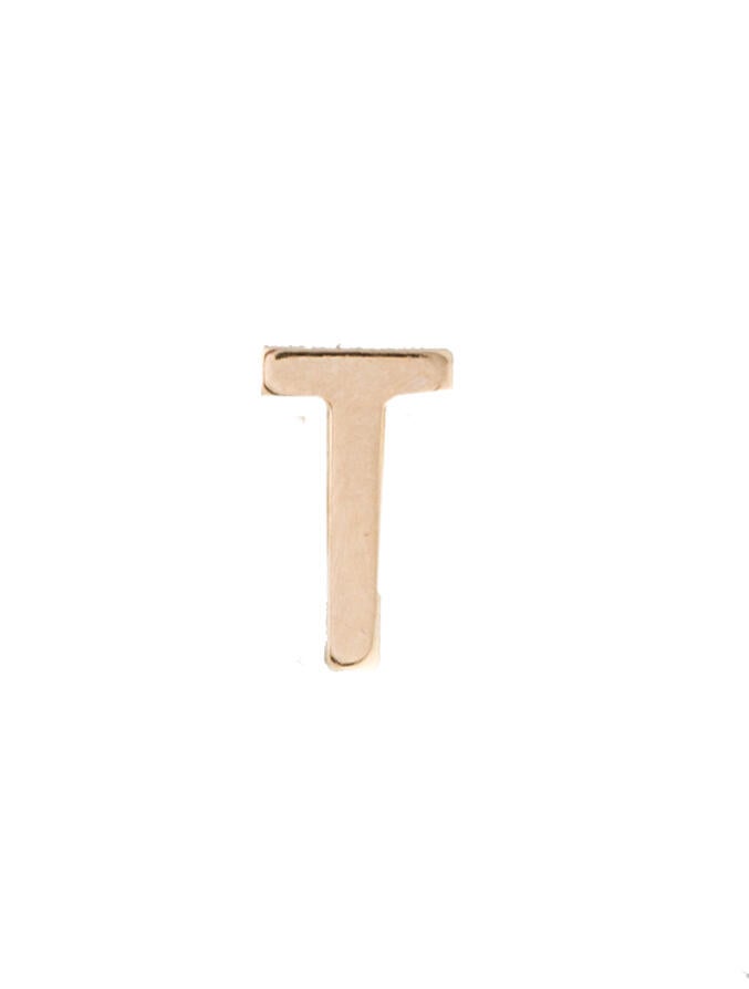 Bianca Pratt Classic 'T' Initial Stud Earring