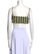 Beatriz Camacho Striped Square Neckline Crop Top