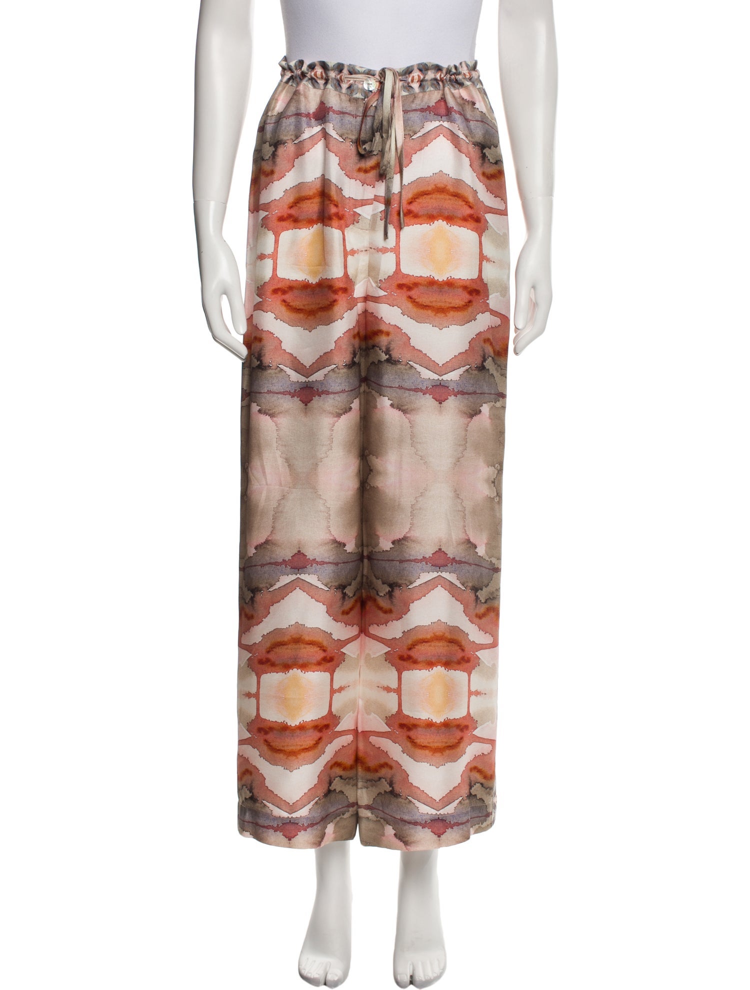 Beatriz Camacho Silk Wide Leg Pants w/ Tags