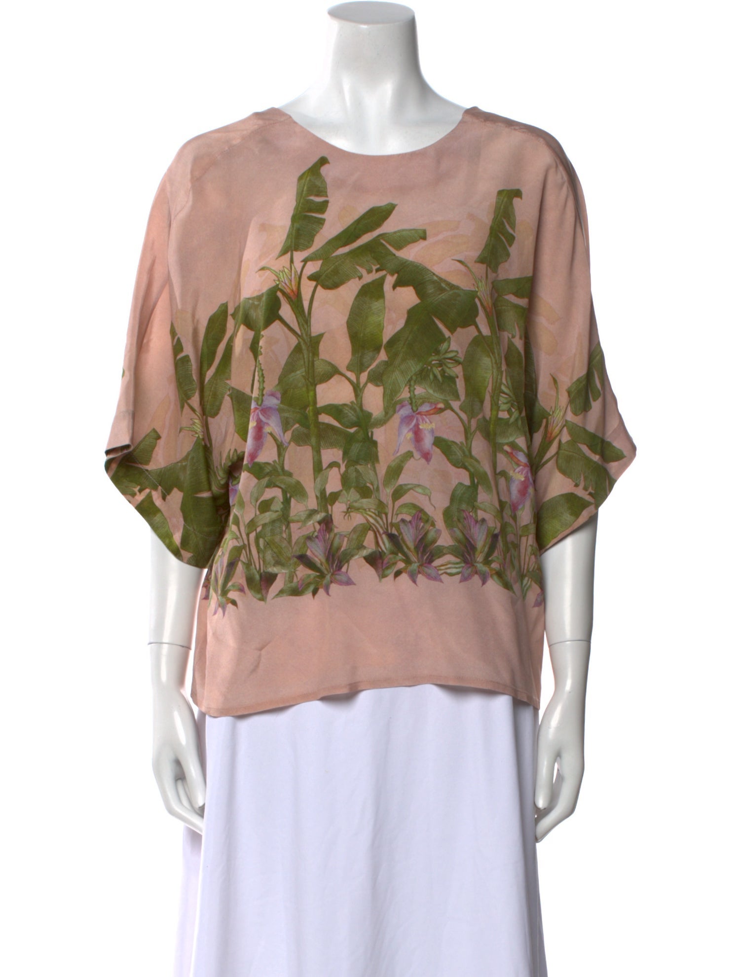 Beatriz Camacho Silk Floral Print Blouse