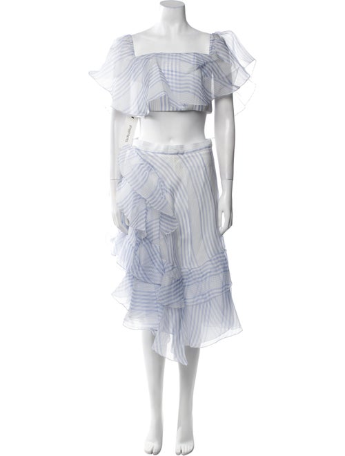 Beatriz Camacho Silk Striped Skirt Set