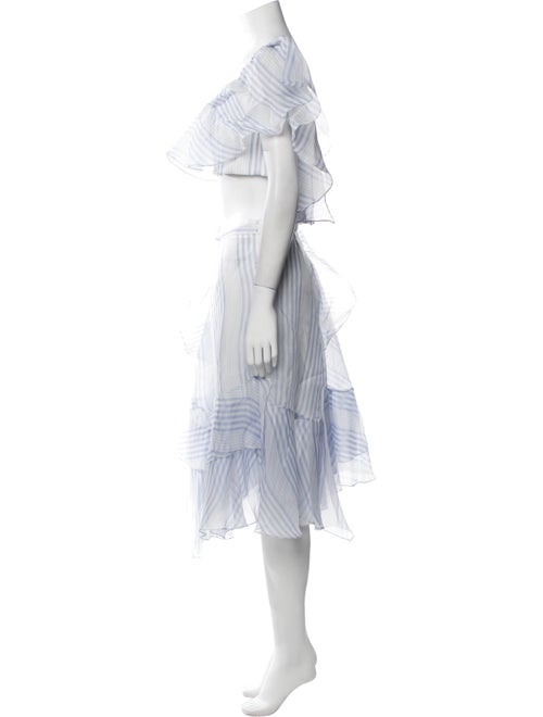 Beatriz Camacho Silk Striped Skirt Set