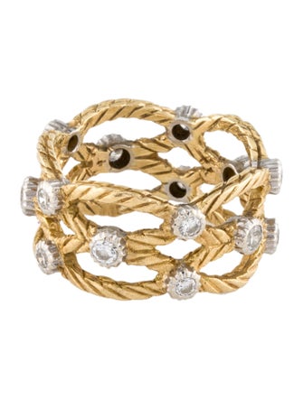 Buccellati 18K Diamond Étoilee Eternelle Ring