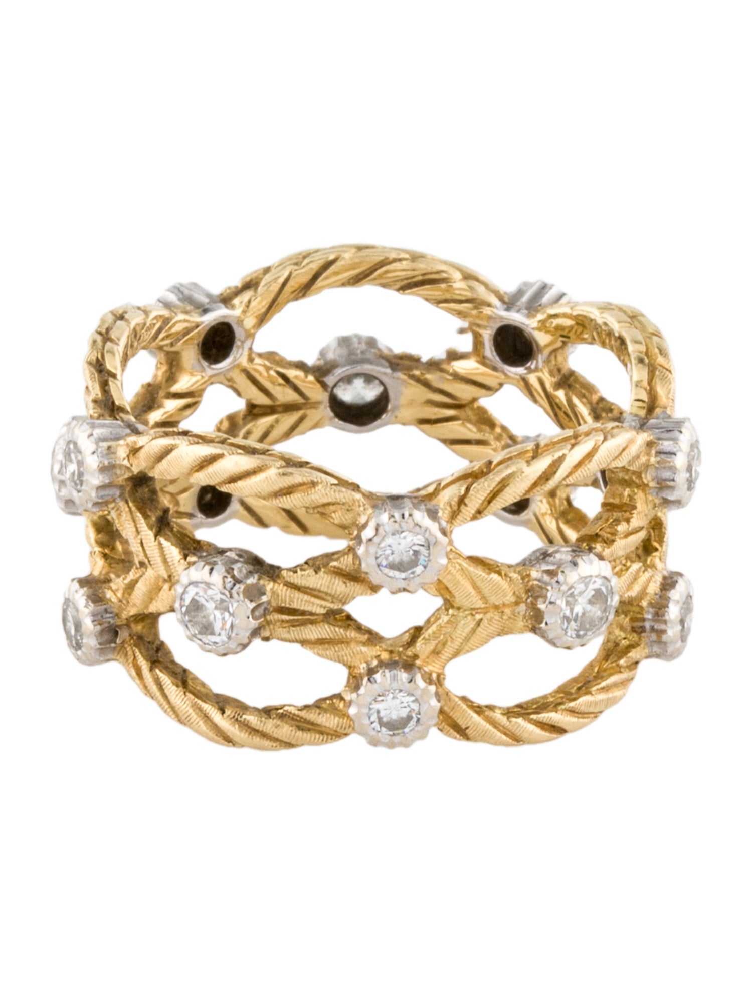 Buccellati 18K Diamond Étoilee Eternelle Ring