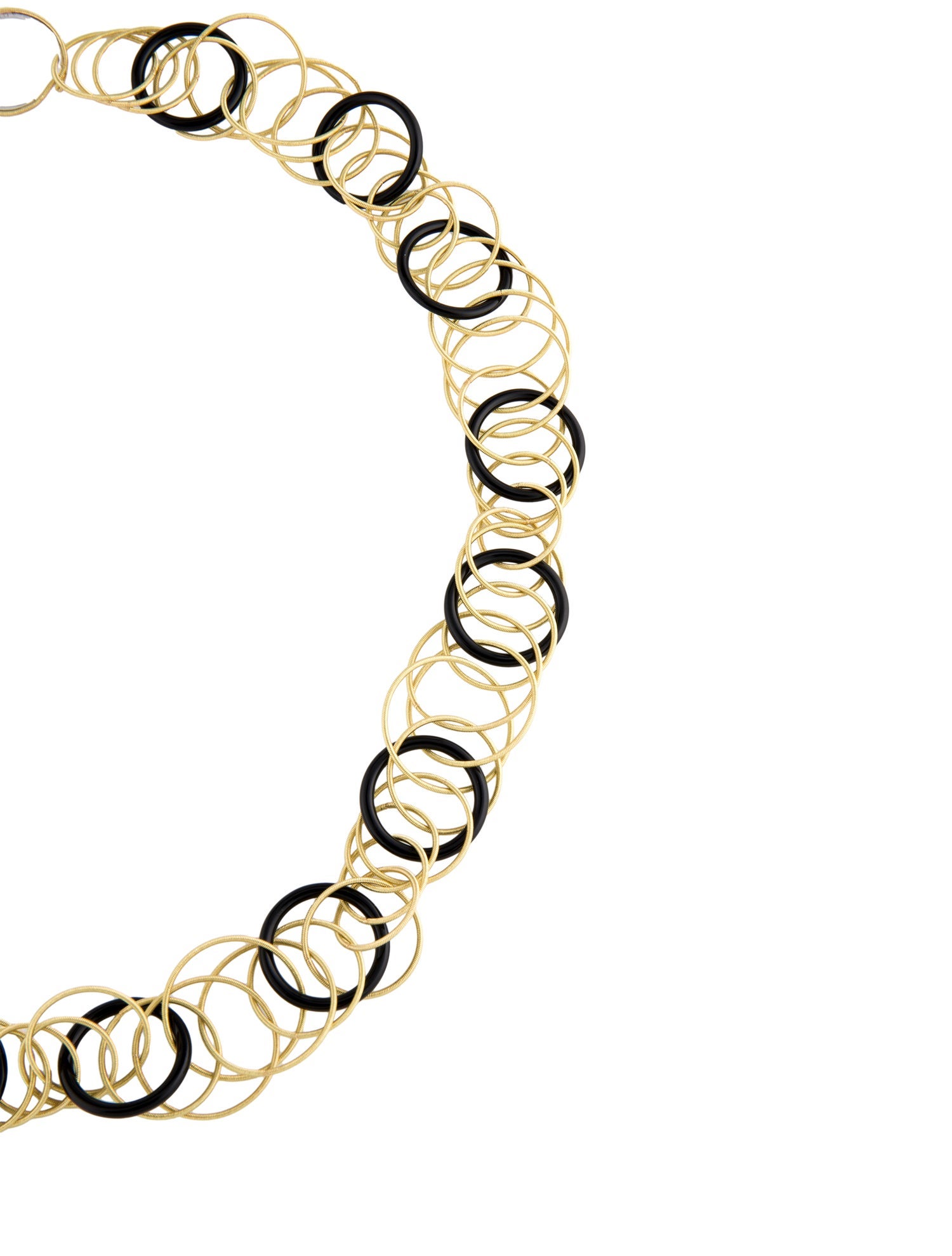 Buccellati 18K Onyx Hawaii Link Chain Necklace