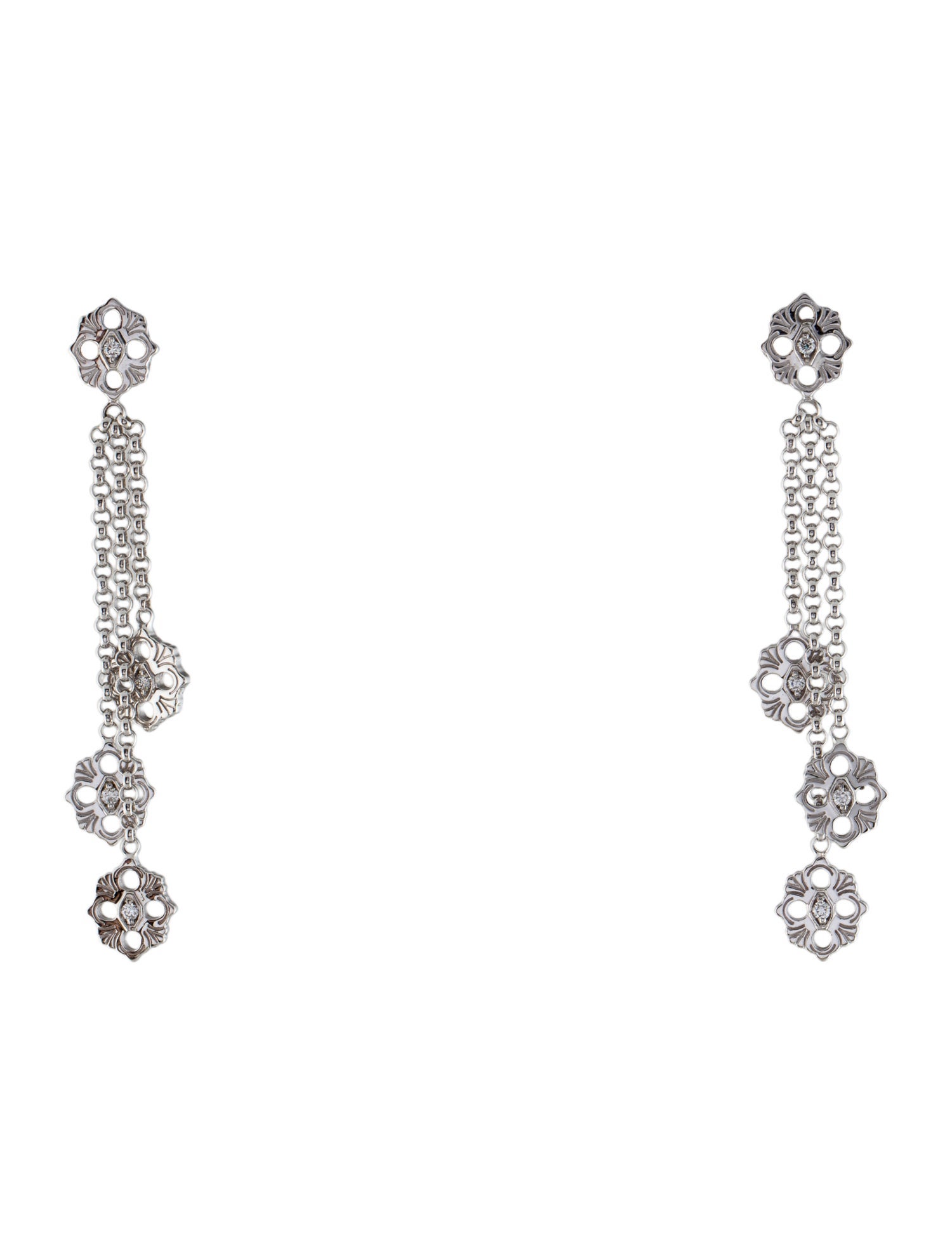 Buccellati 18K Diamond Opera Drop Earrings