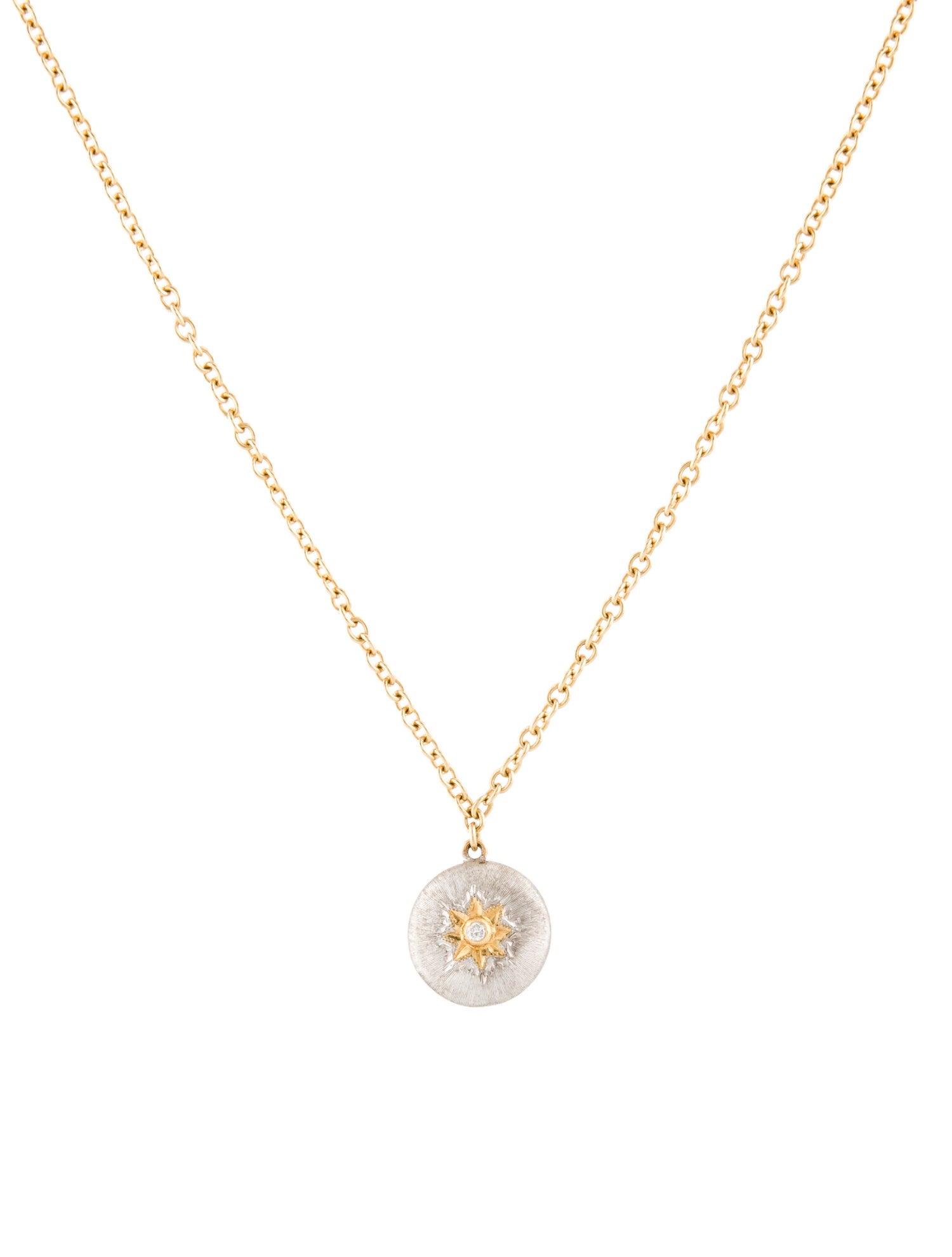 Buccellati 18K Diamond Macri Classica Pendant Necklace