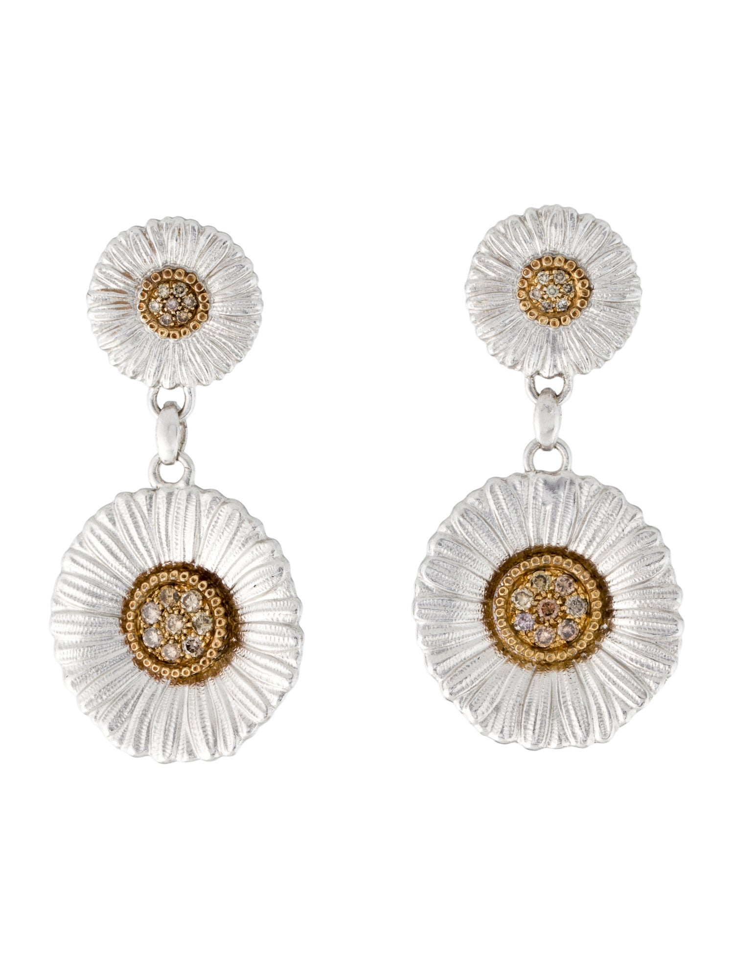 Buccellati Diamond Gardenia Earrings