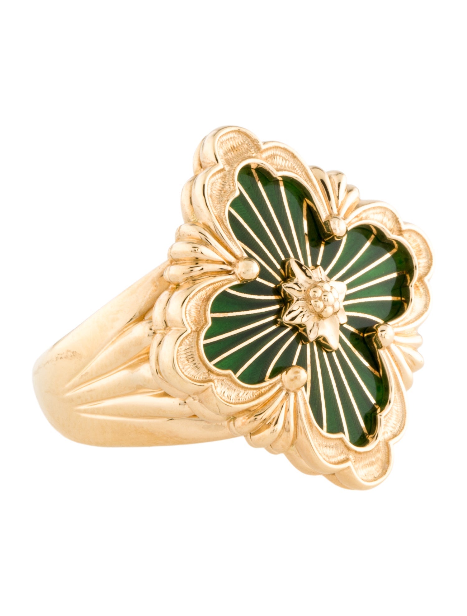 Buccellati 18K Enamel Opera Tulle Ring